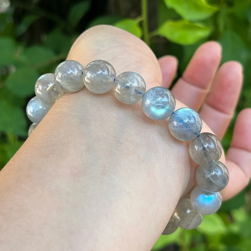 11mm stretchable high quality labradorite‎ bracelet